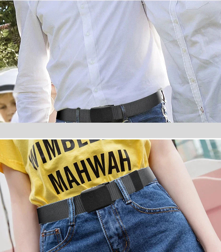 Automatic Buckle Nylon Belt, Fashionable MEN'S Canvas Outdoor Belt.