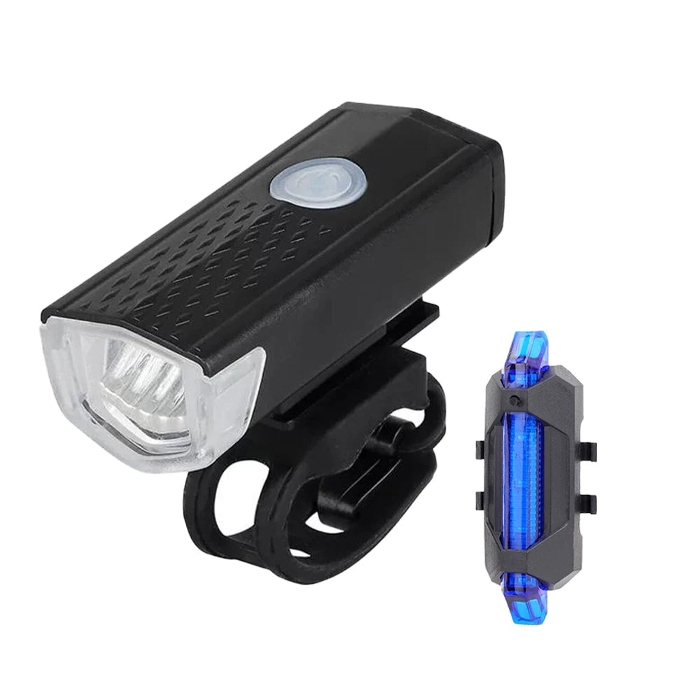 Waterproof MTB Bike USB rechargable LED light set