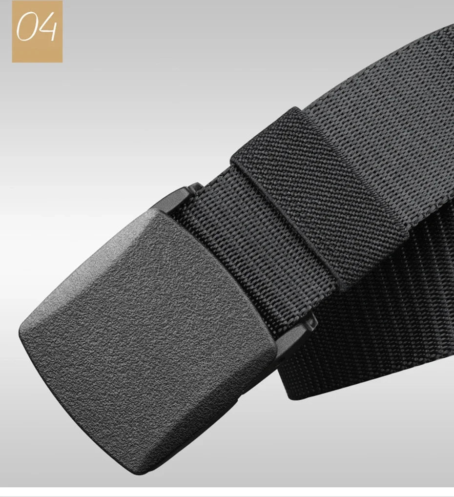 Automatic Buckle Nylon Belt, Fashionable MEN'S Canvas Outdoor Belt.