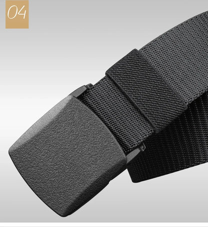 Automatic Buckle Nylon Belt, Fashionable MEN'S Canvas Outdoor Belt.