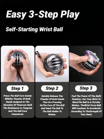 Gyroball Powerball Forearm Exerciser Muscle Fitness Equipment Gyroscope Power Ball Gyro Wrist Booster Trainer Hand Exercise