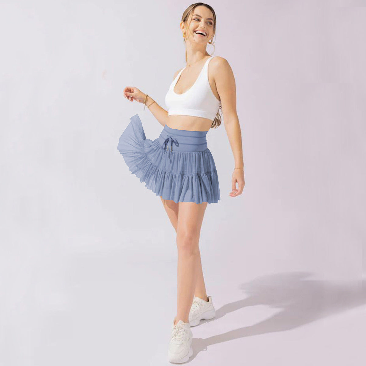 High Waist Dress Lace-up Sports Skirt