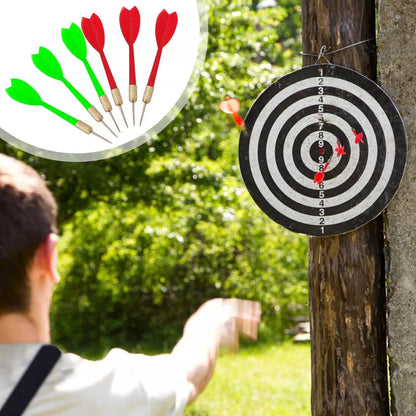 SIZE 17  DARTBOARD SET 6 DARTS  FAMILY DART BOARD