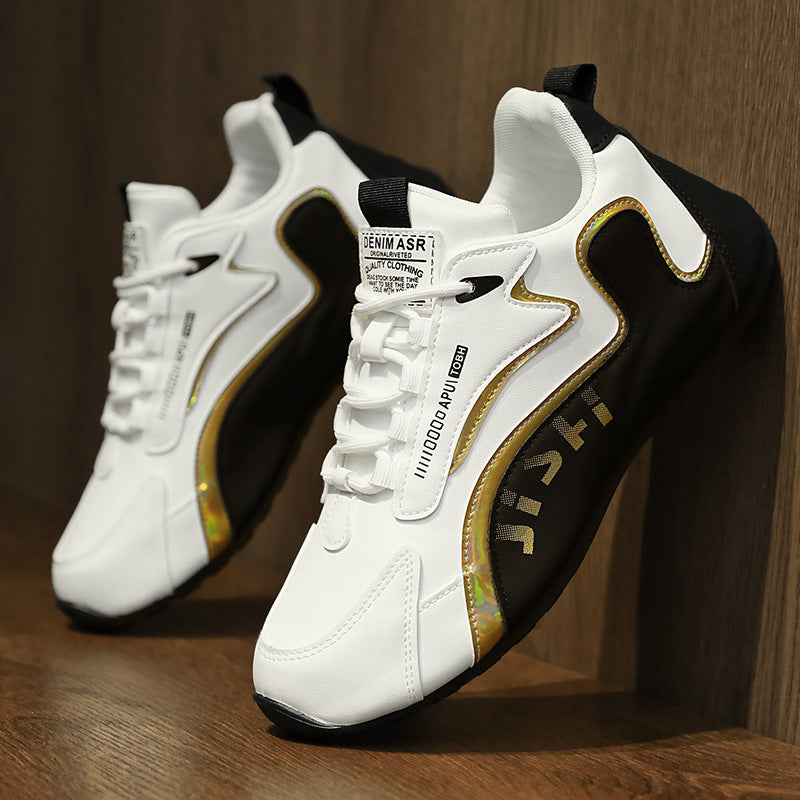 Fashionable Colorblock Lace-up Sneakers