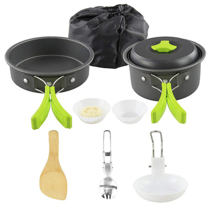 Camping Cookware Kit Outdoor Cooking Set Aluminum Equipment