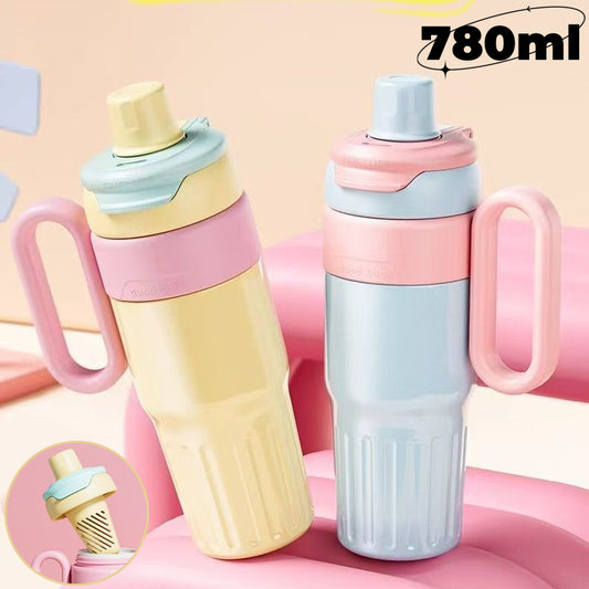 780ml Gradient Double Drink Thermal Cup Stainless Steel With Lid