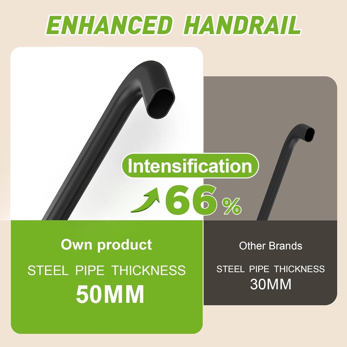 Composite Shock-absorbing Treadmill With Extended Handrails