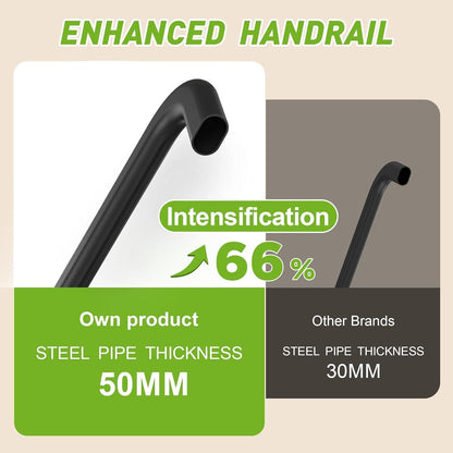 Composite Shock-absorbing Treadmill With Extended Handrails