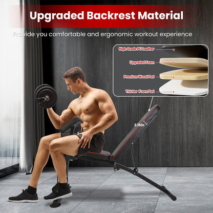 1Pc  Adjustable Weight Bench With Preacher Curl Pad Resistance